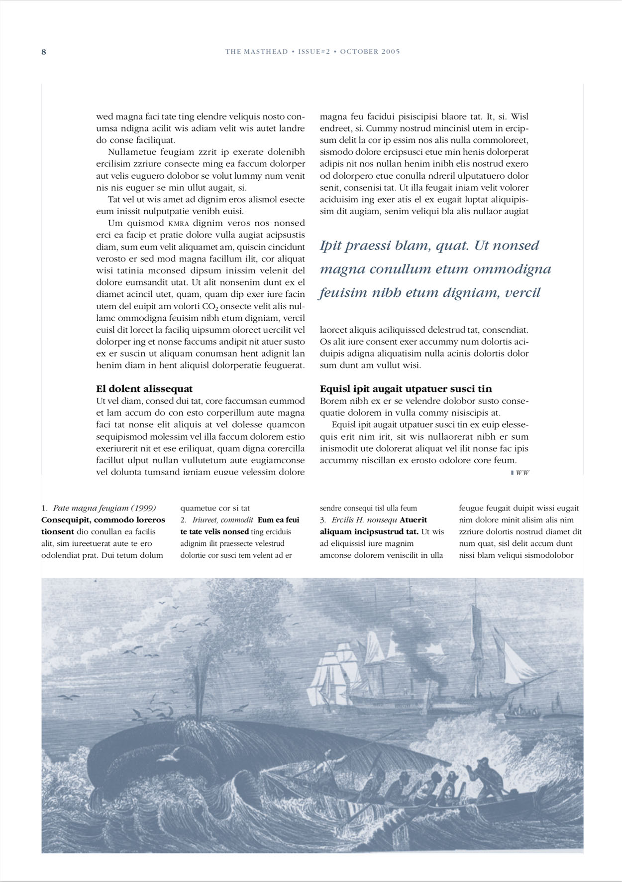 Newsletter The Masthead (achterpagina)