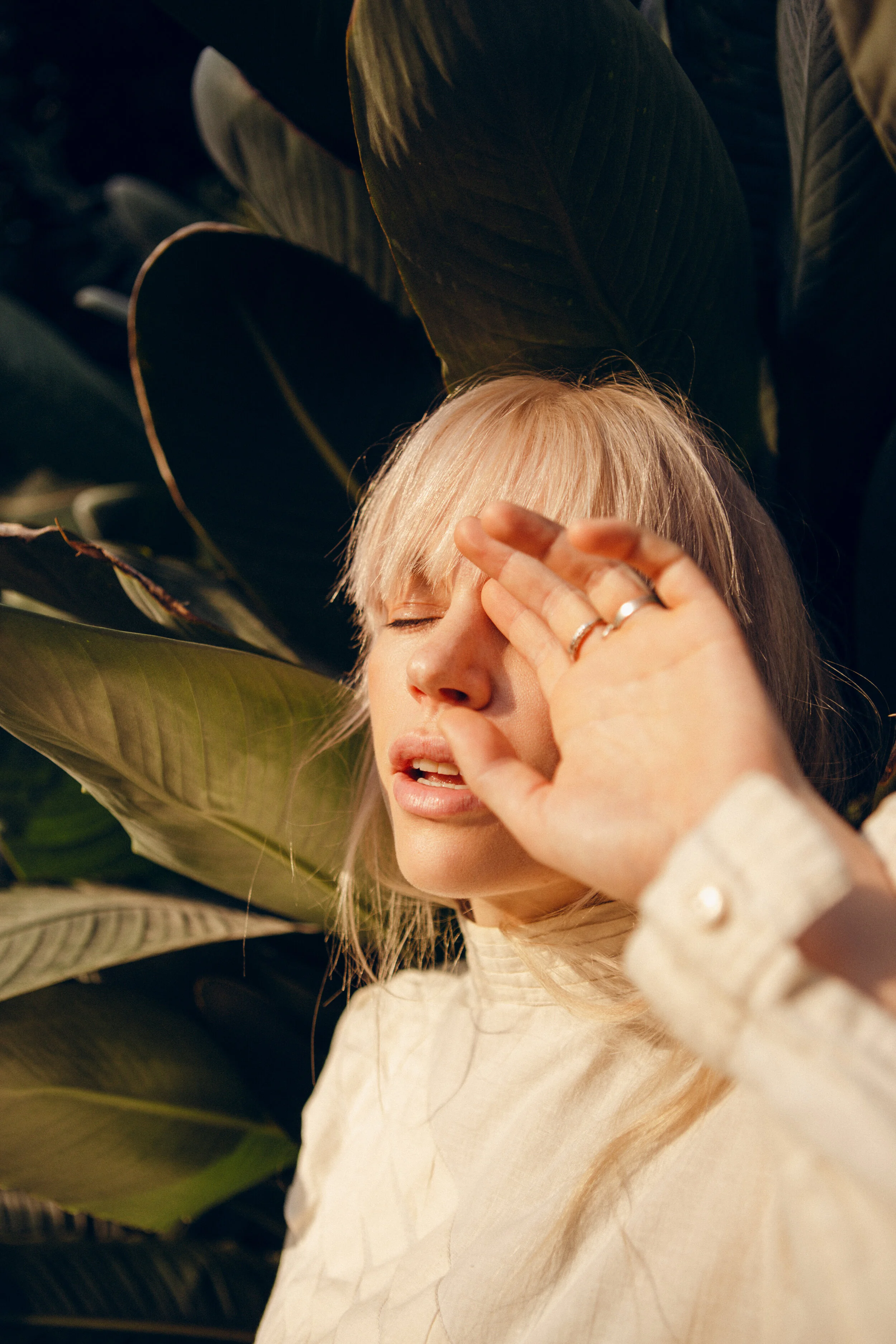 White high collar blouse: Vintage