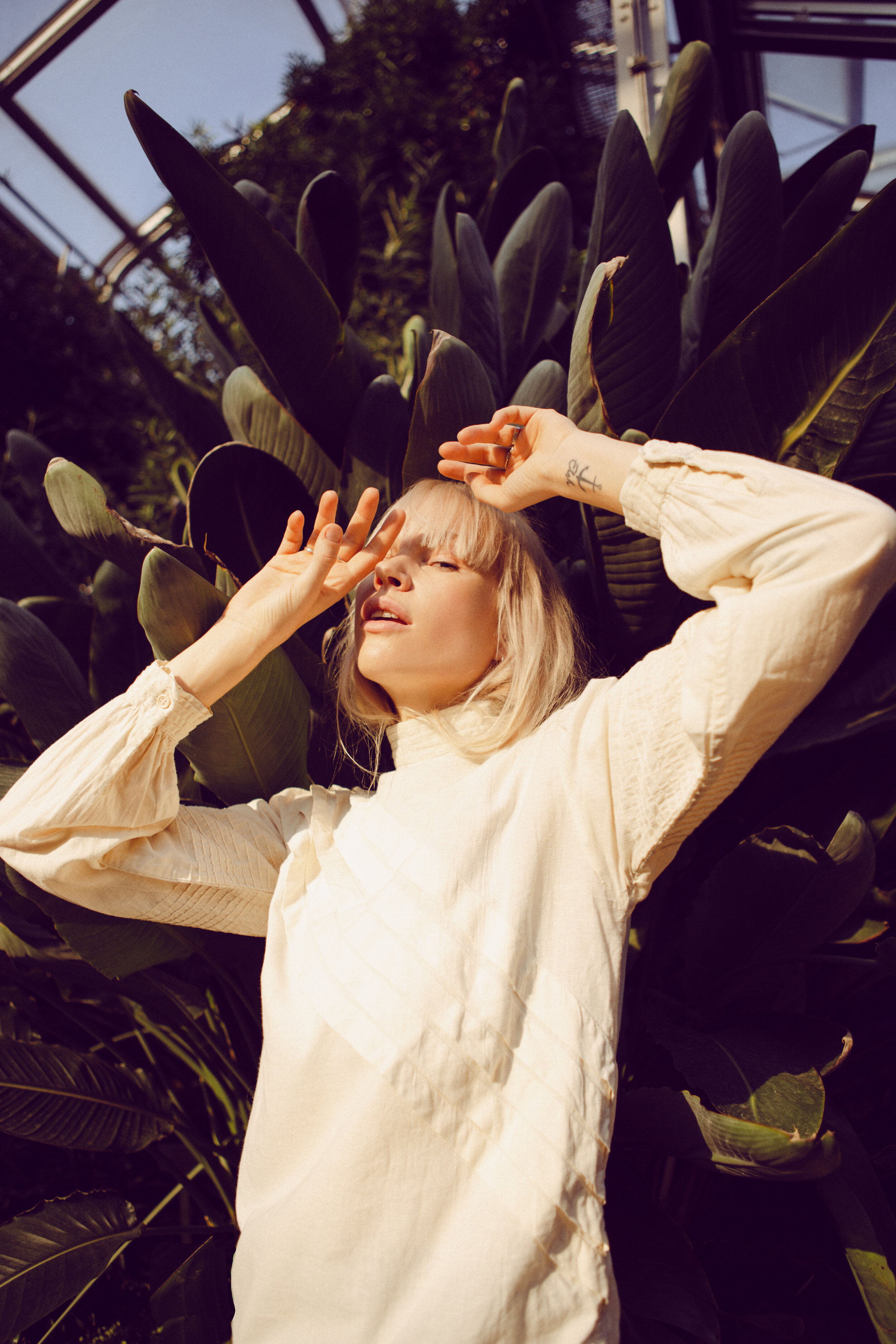 White high collar blouse: Vintage