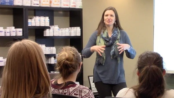 Gabrielle Usatynski teaching a seminar