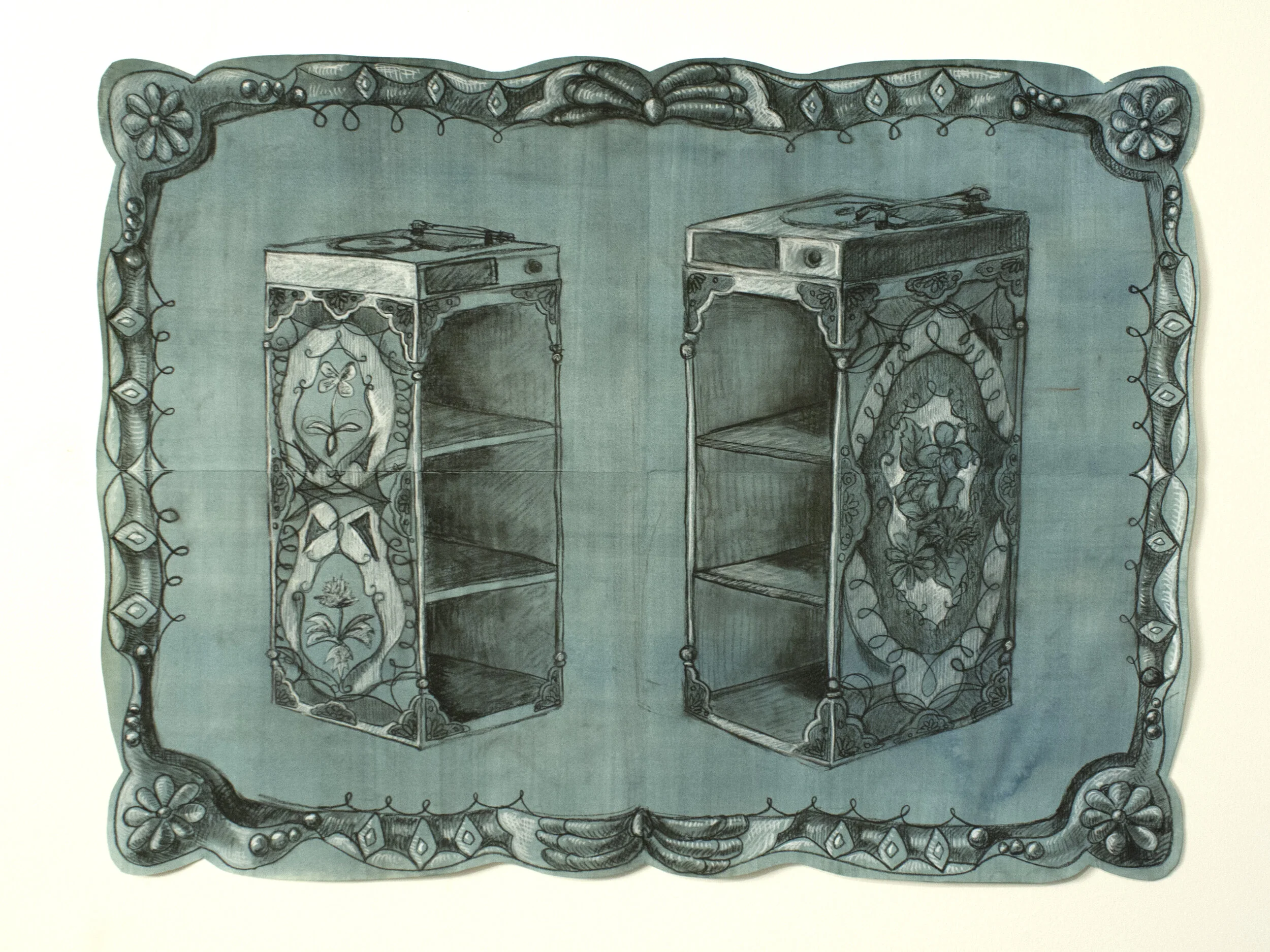 For the music we likeKate Suchan, 2020, charcoal on gouache, 18x24 in.