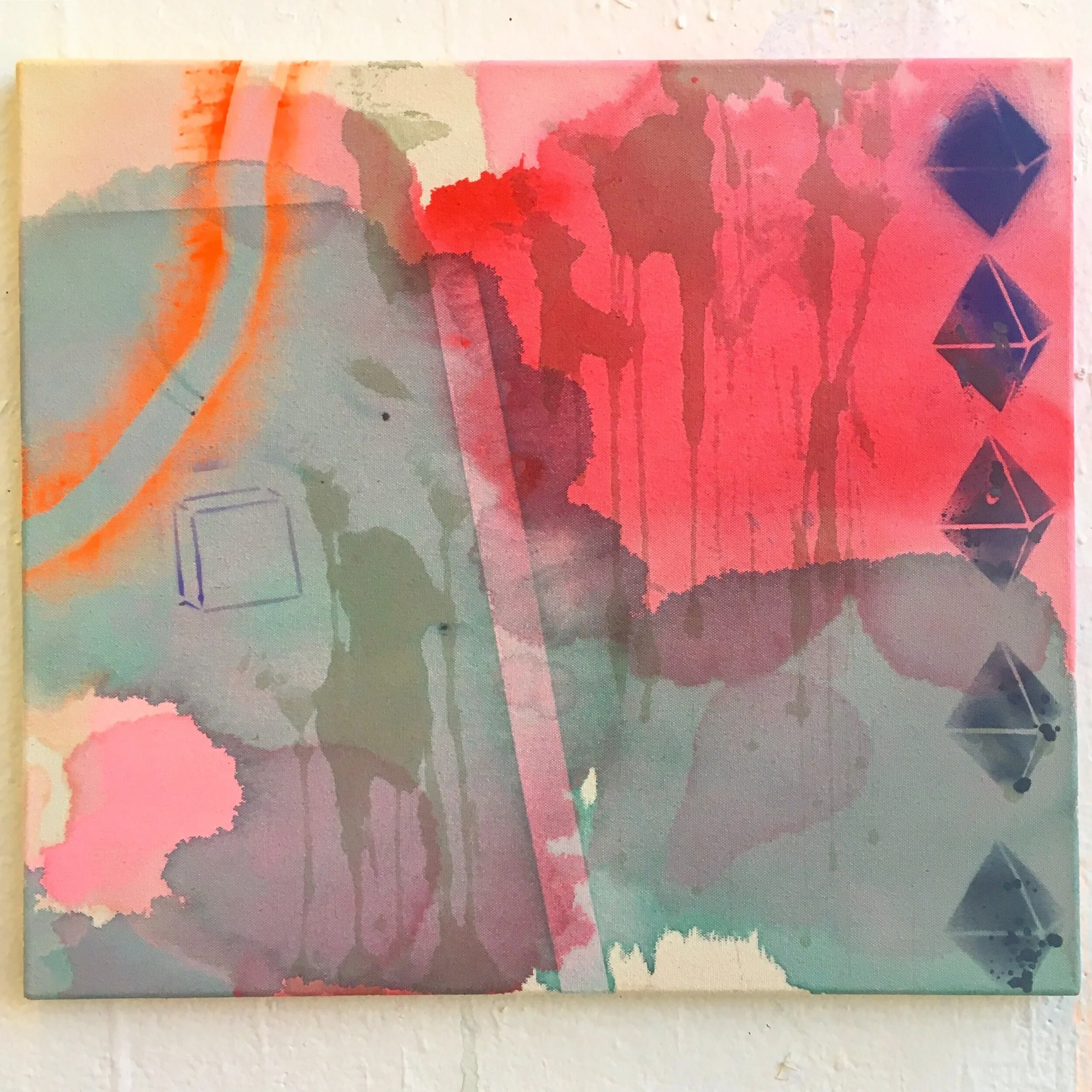 Electric BoogalooEvan Barclay, 2019, acrylic on canvas, 19x21 in.