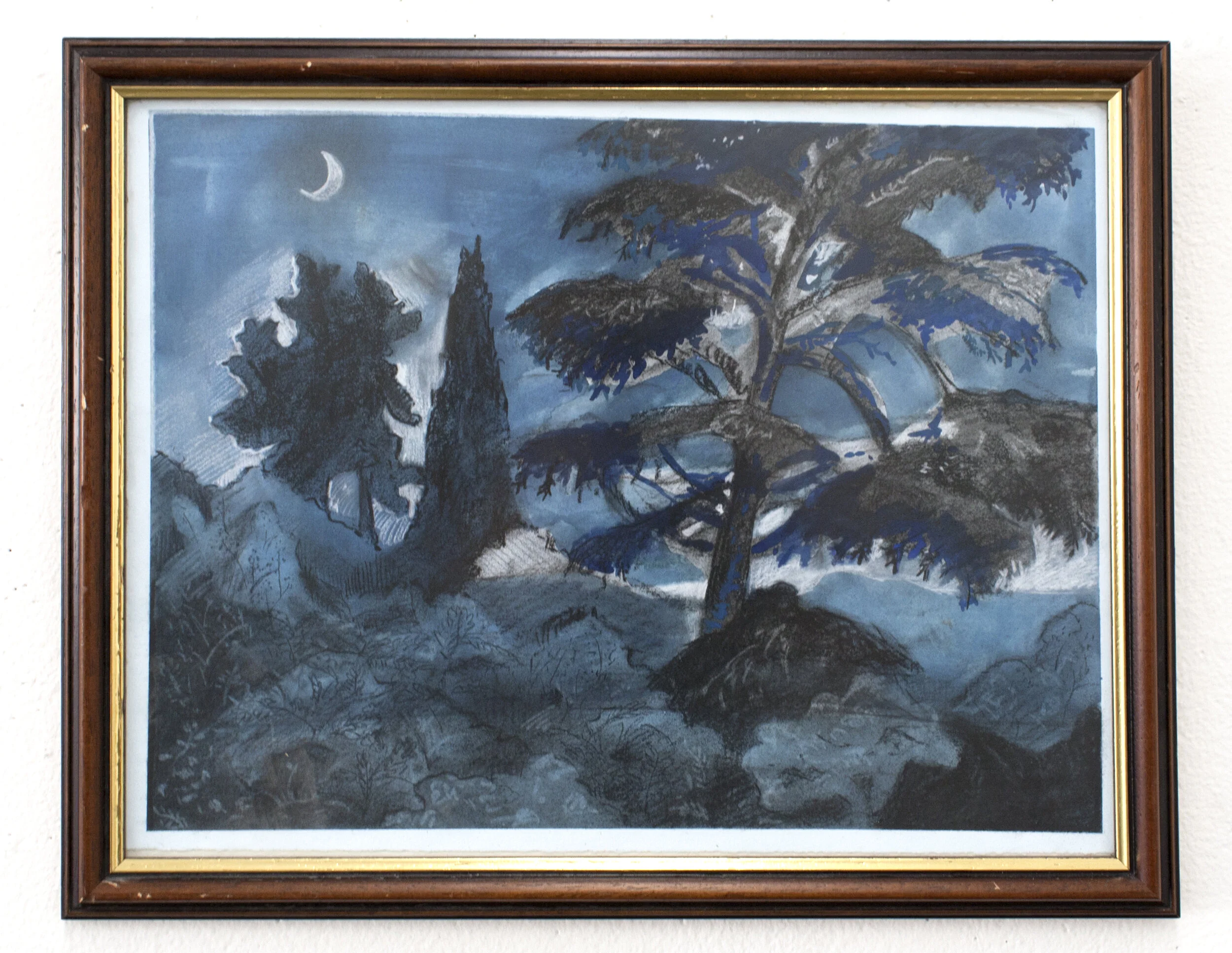 Atop the HillKate Suchan, 2020, charcoal on gouache, 18x14 in.