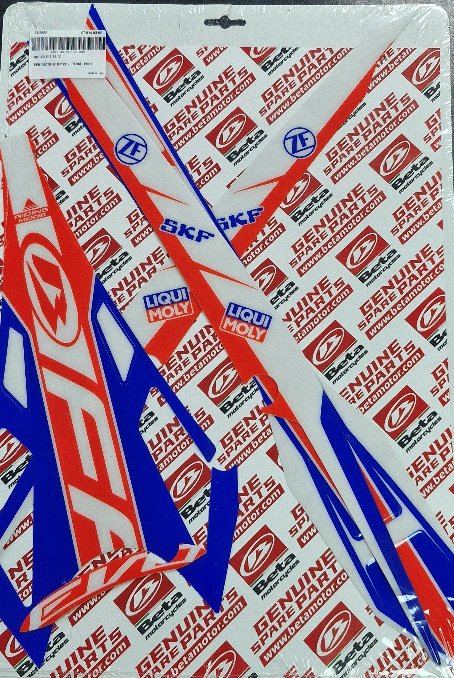 2022 EVO Factory 125-300 OEM fender decal kit 007.43.212.82.00