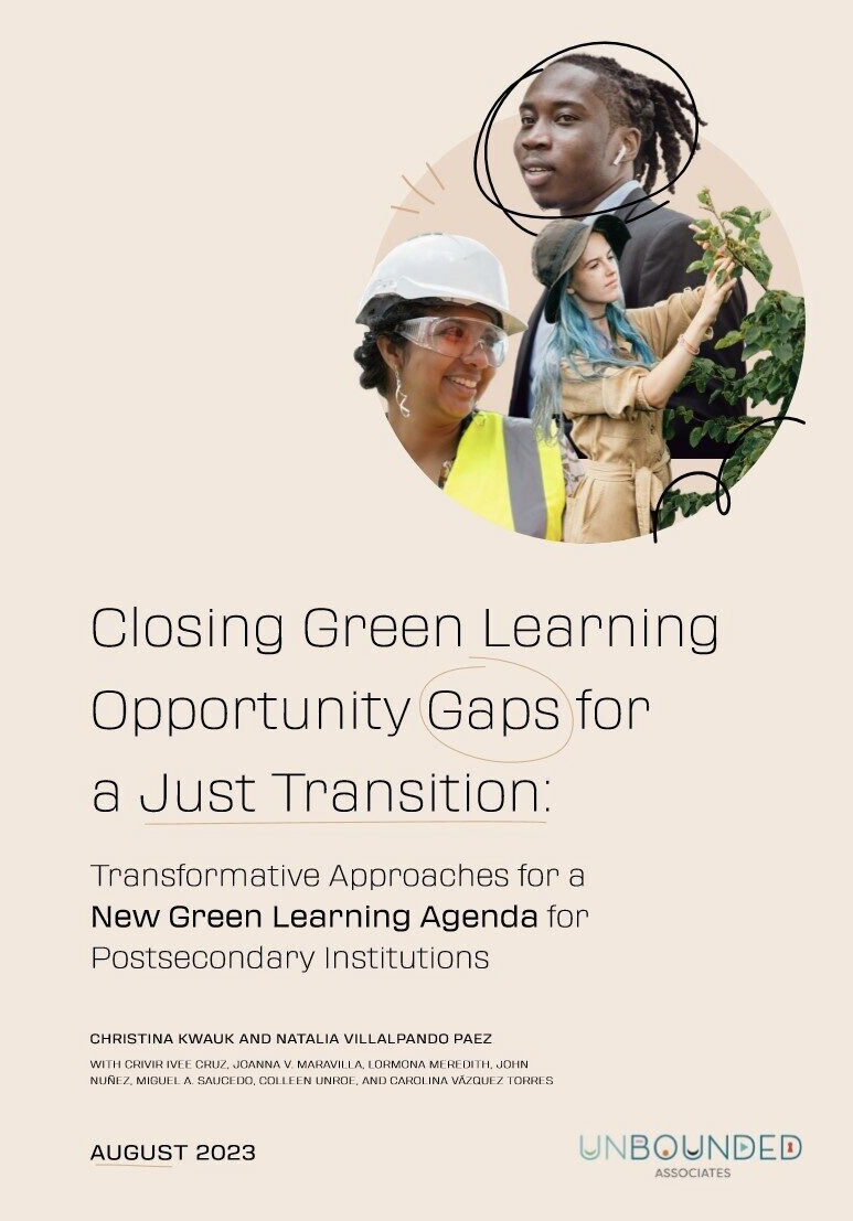 Closing Green Learning Opportunity Gaps for a Just Transition