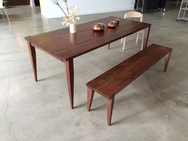 Walnut table and bench2.JPG