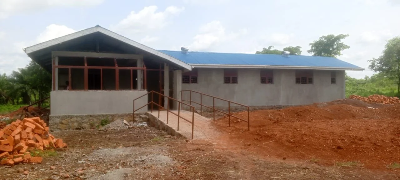 Waiting room complete and rails installed for safety.