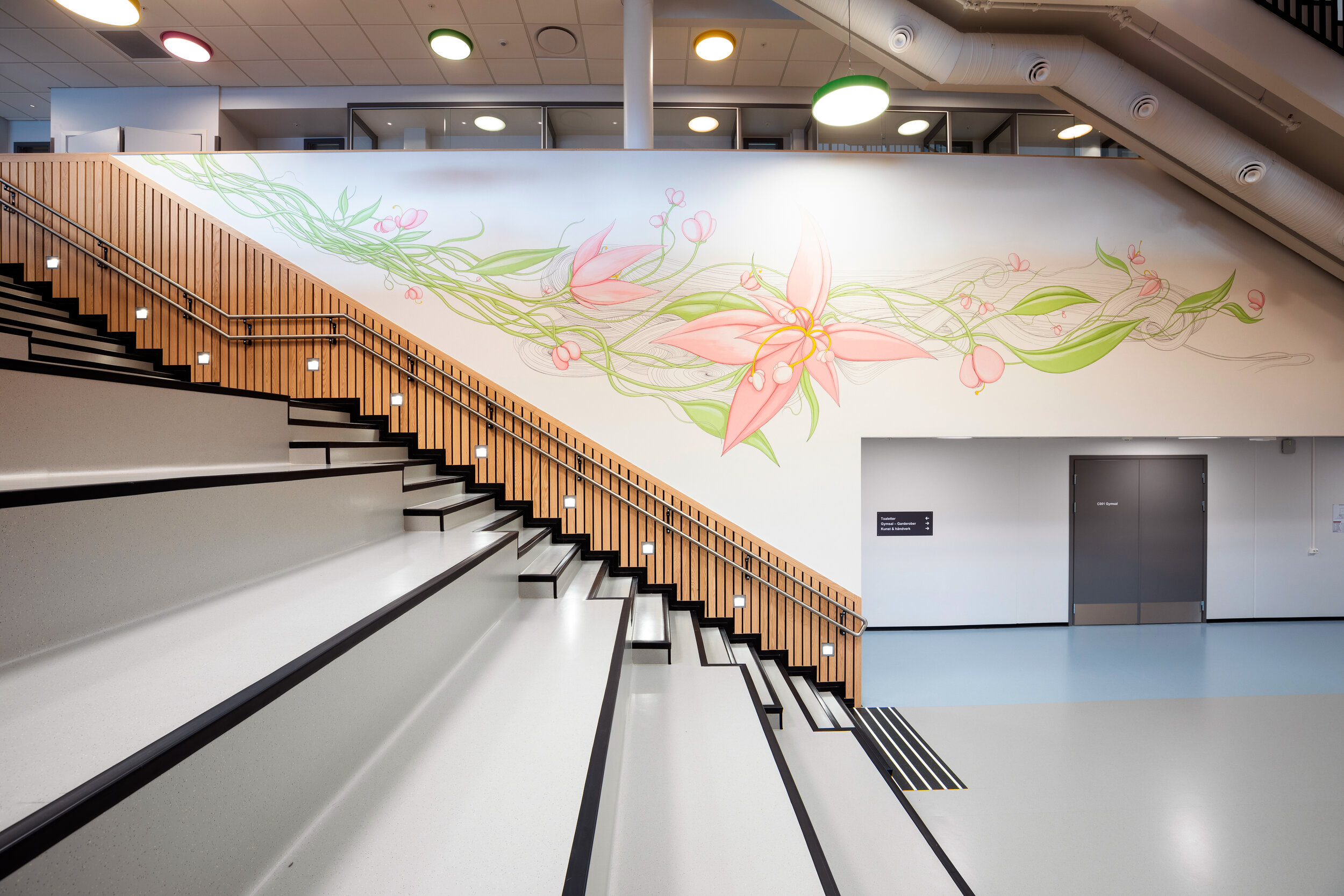 Installation view   Flowering , Harstad Elementary School, 2018    Photo:  Kjell Ove Storvik 