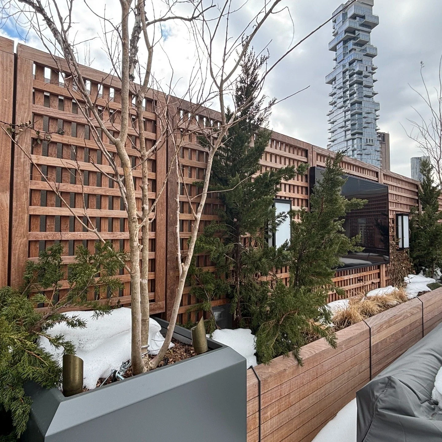 Nice to see the planting we installed in the August heat is making it through this harsh winter. 

Junipers and Crape Myrtles are all withstanding the winter winds from the Hudson with a blanket of snow protection. 

As the trees and shrubs establish