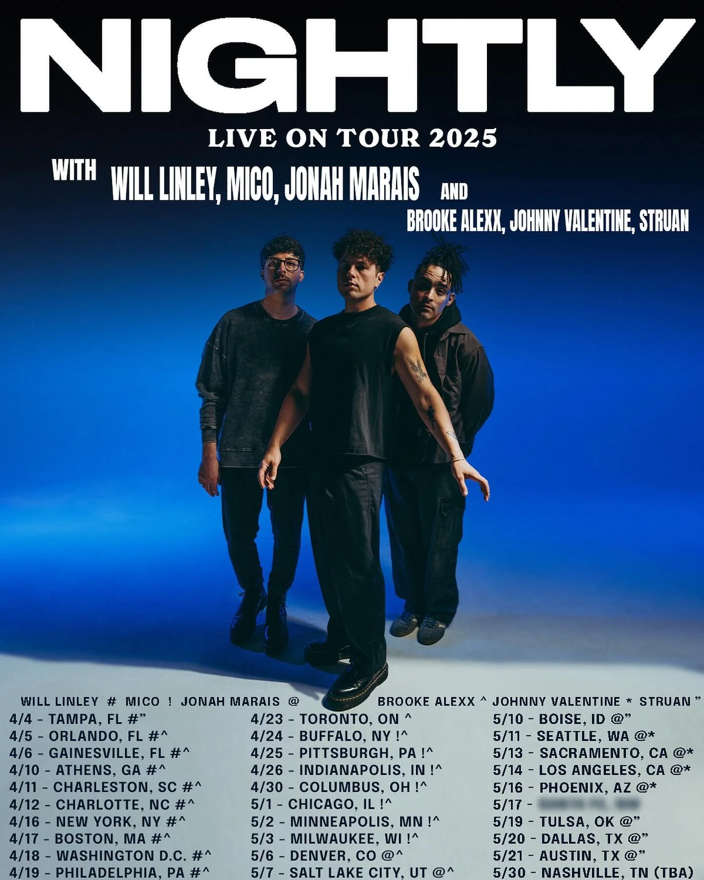 TOUR W/ @nightly GET YOUR TIX AND LET&rsquo;S HANG not even gonna pretend to be chill about this. SEE YOU SOON