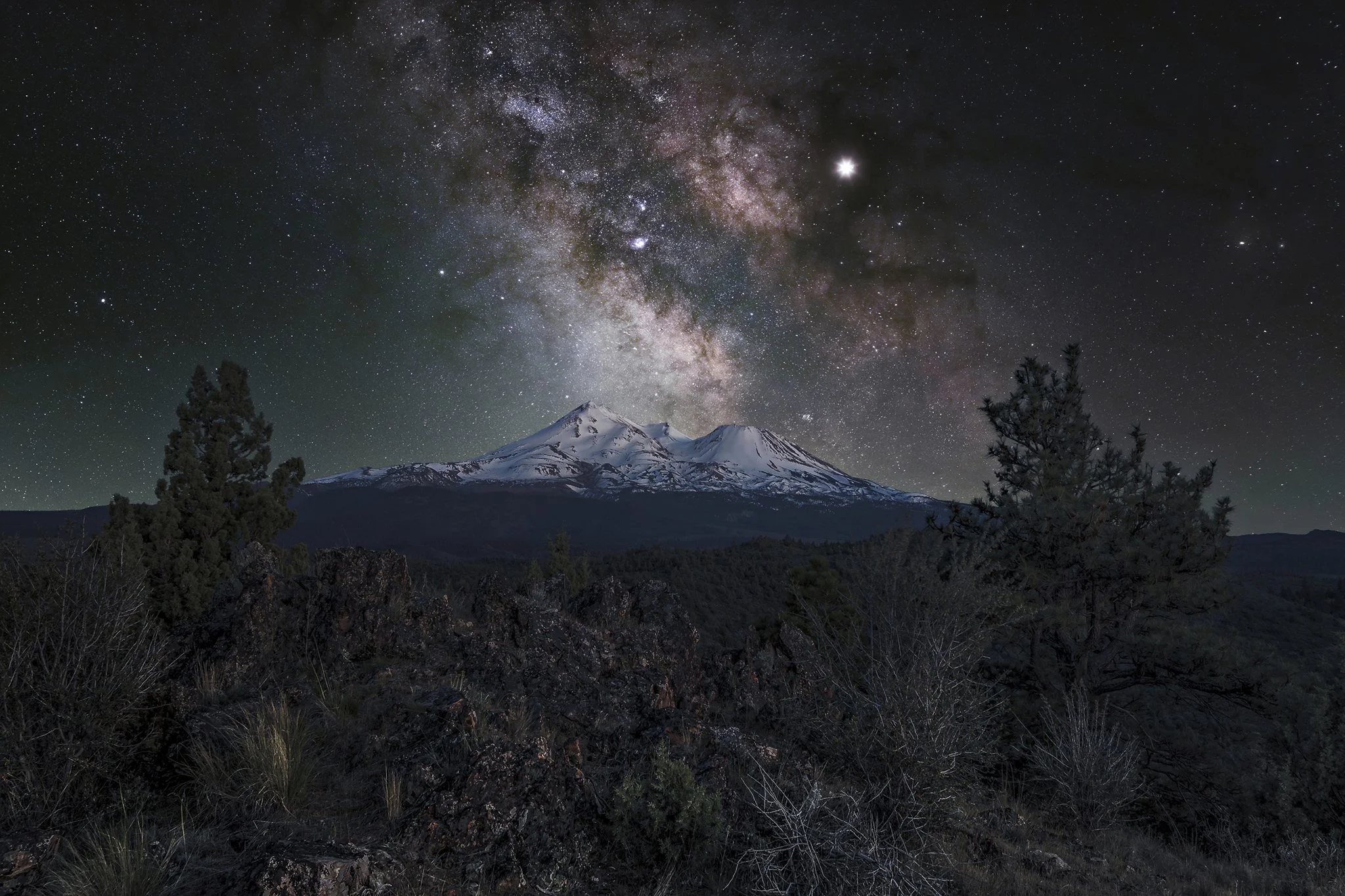 Mt. Shasta and the Milky Way
