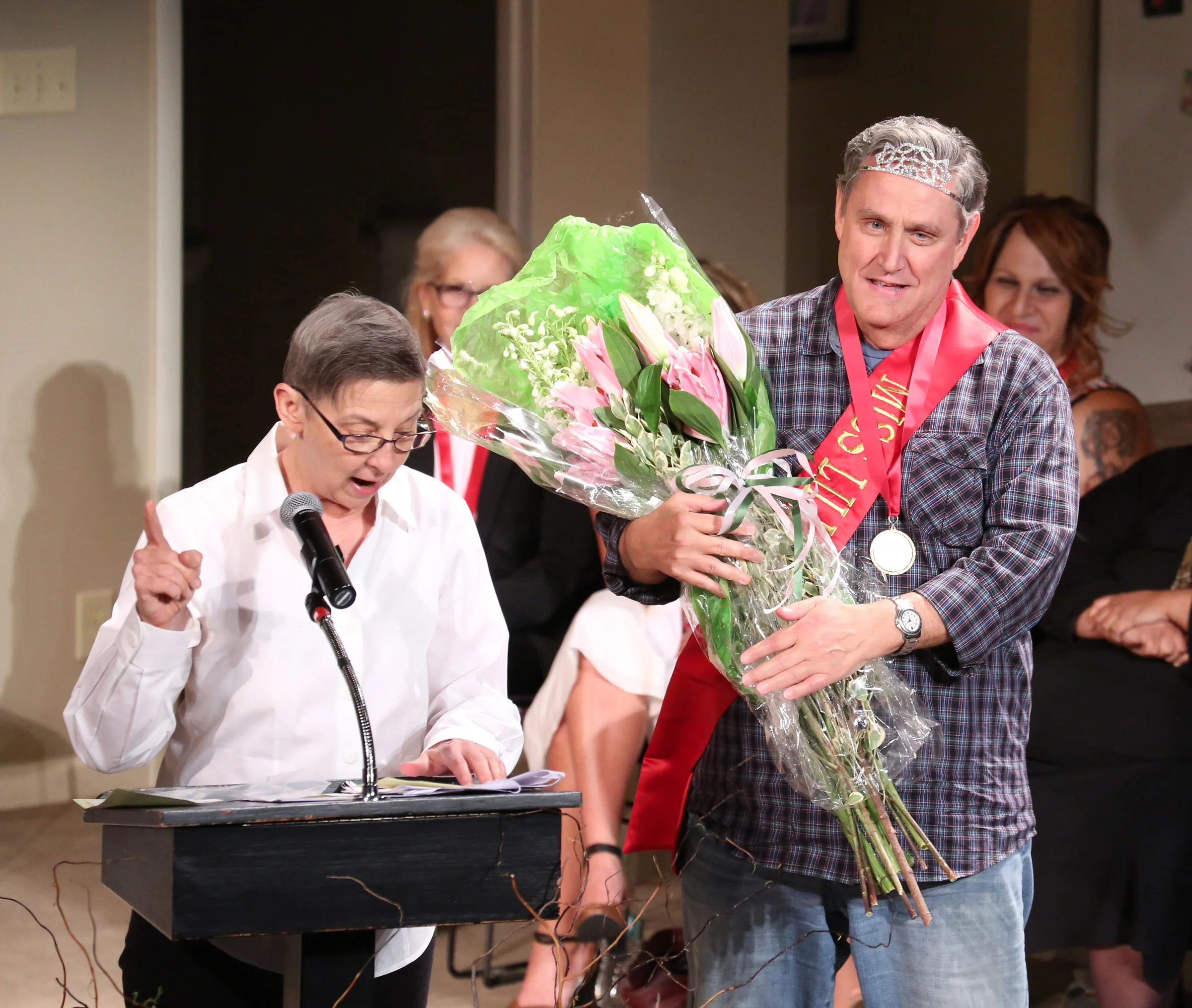 2015 LILLY AWARDS Photo 11 Linda Chapman and Jim Nicola.Photo by Walter McBride.jpg