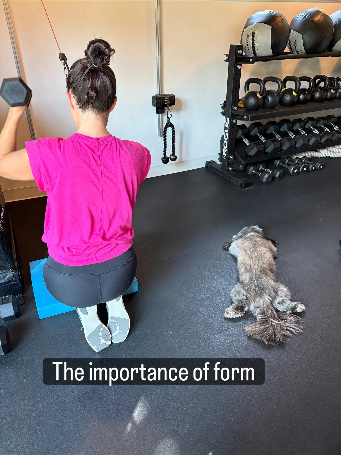 One of the things I hear people say about me as a trainer is that I concentrate on form. 🤔

I am, like any good trainer, focused on making sure my clients move and position their bodies well as they workout. With proper form, you avoid compensations