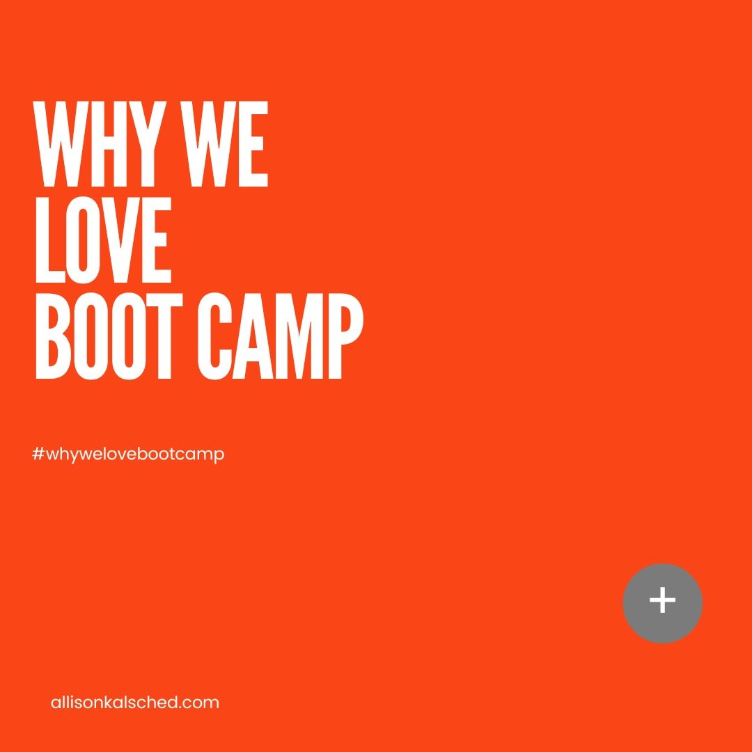 I asked my current boot campers to answer the following question in five words or less (ok not everyone can count): 

❓Why do you love boot camp?

I wasn&rsquo;t sure what I would get for answers but what I got made my heart explode. This is why I do
