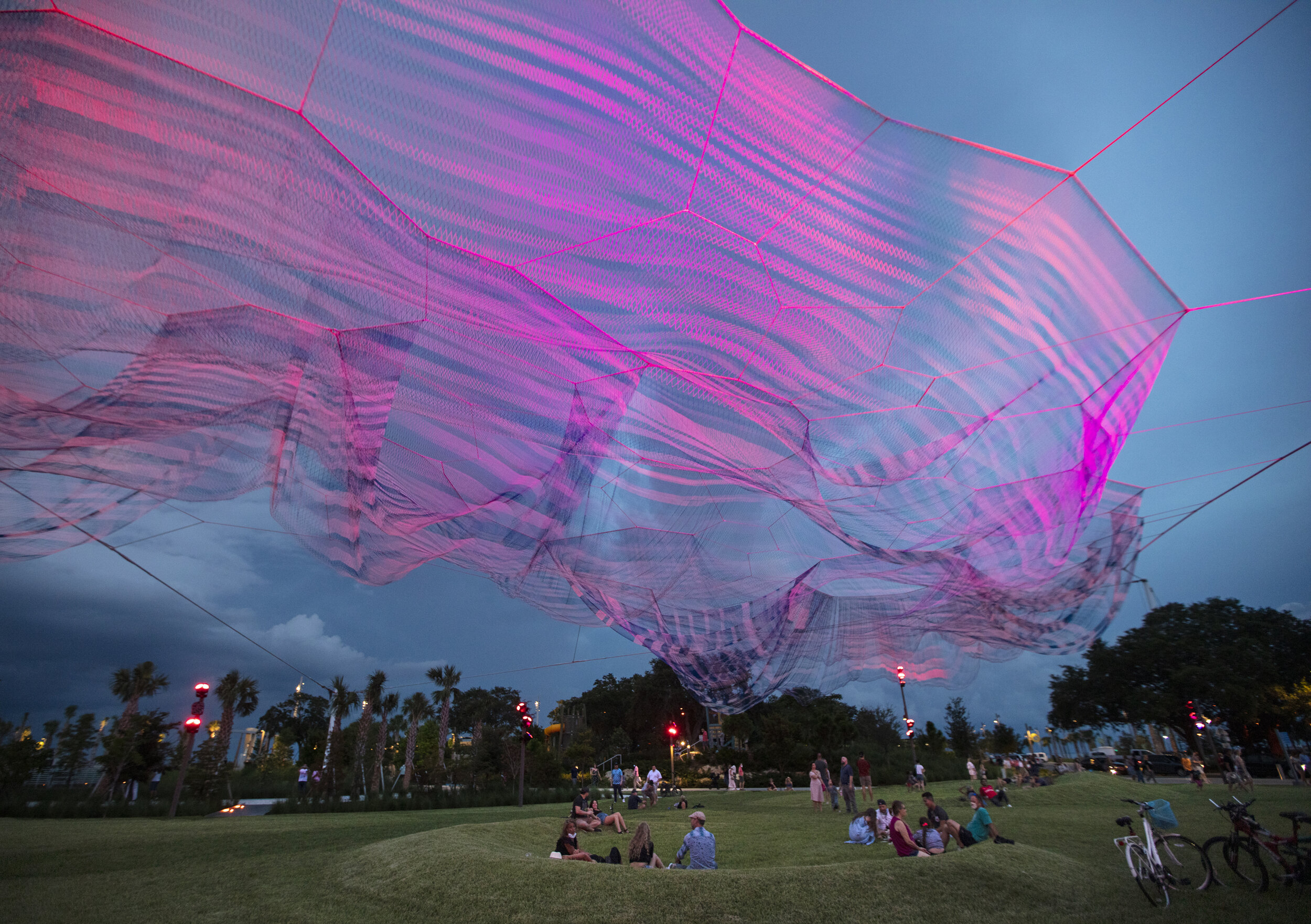 Bending Arc, St. Pete FL, 2020 — Janet Echelman