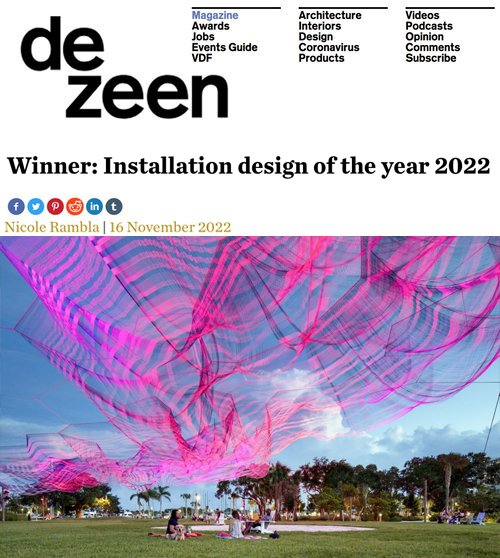 DEZEEN INSTALLATION OF THE YEAR