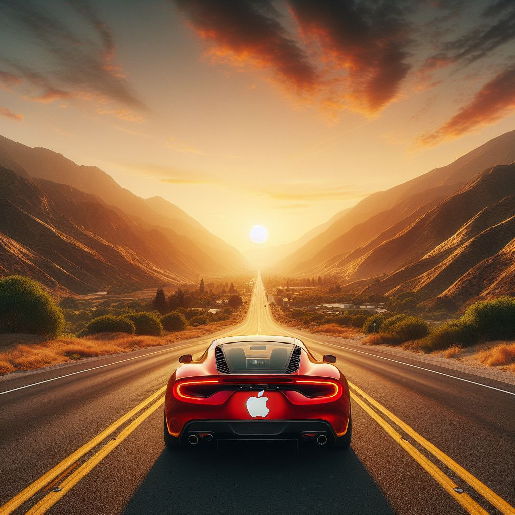 Apple Car In The Rear View Mirror