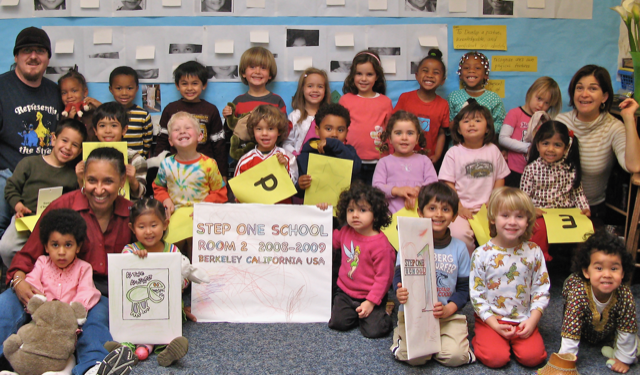 The photo above shows Anay in Room 2, holding the #1 sign.