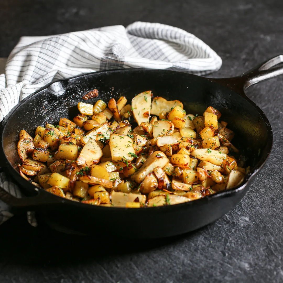 Looking for a way to spice up your Brussels sprouts for your Thanksgiving Table? Add Jerusalem Artichokes, sometimes called sunchokes. A great source of fiber and will add a new texture to an old holiday favorite.

Sunchoke Hash
Serves 4
 
Sunchokes 