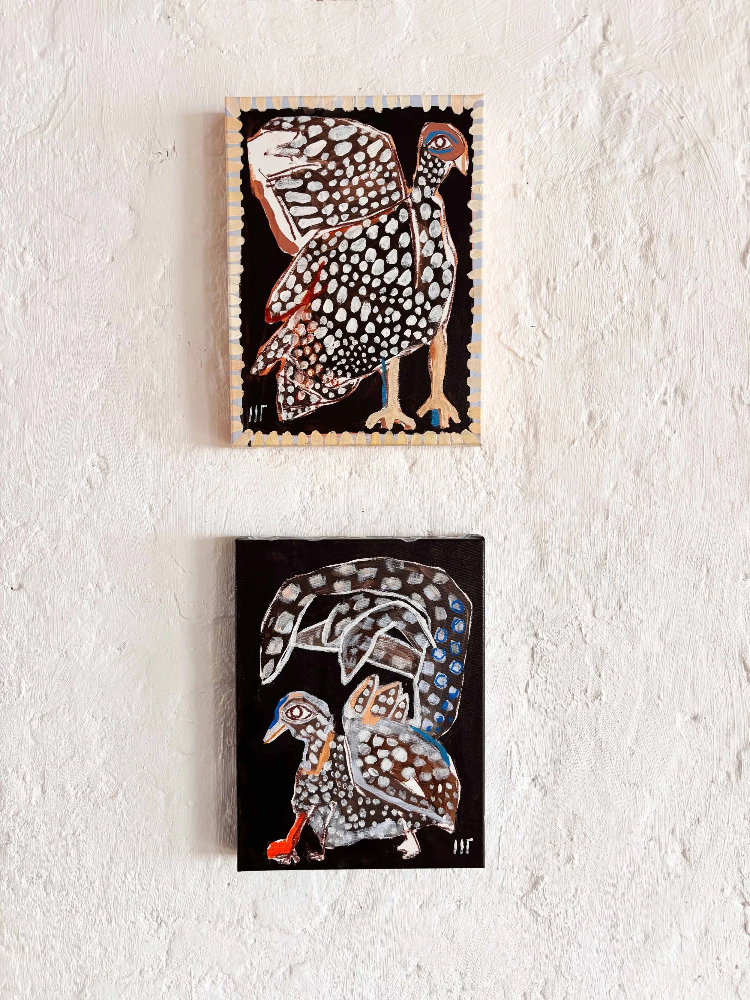 &bdquo;Perlhuhn 1&ldquo; &amp; &bdquo;Perlhuhn 2&ldquo;, Acryl und &Ouml;lkreide auf Leinwand, 30x40cm, 2026

Verf&uuml;gbar 🐓

#perlhuhn #artistvienna #viennaart #contemporaryart #hannahfranke