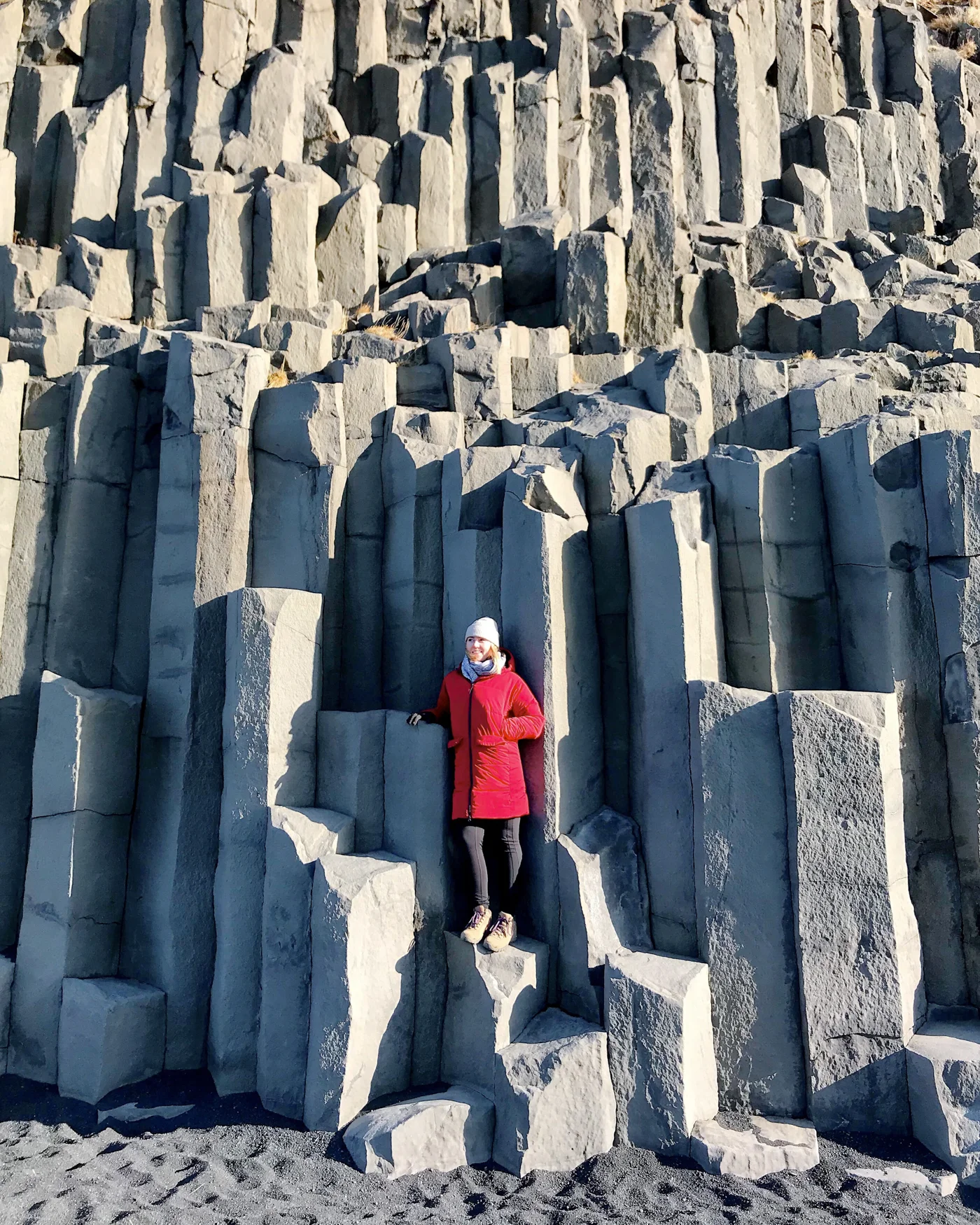 The white cliffs of Reynisfjara beach.