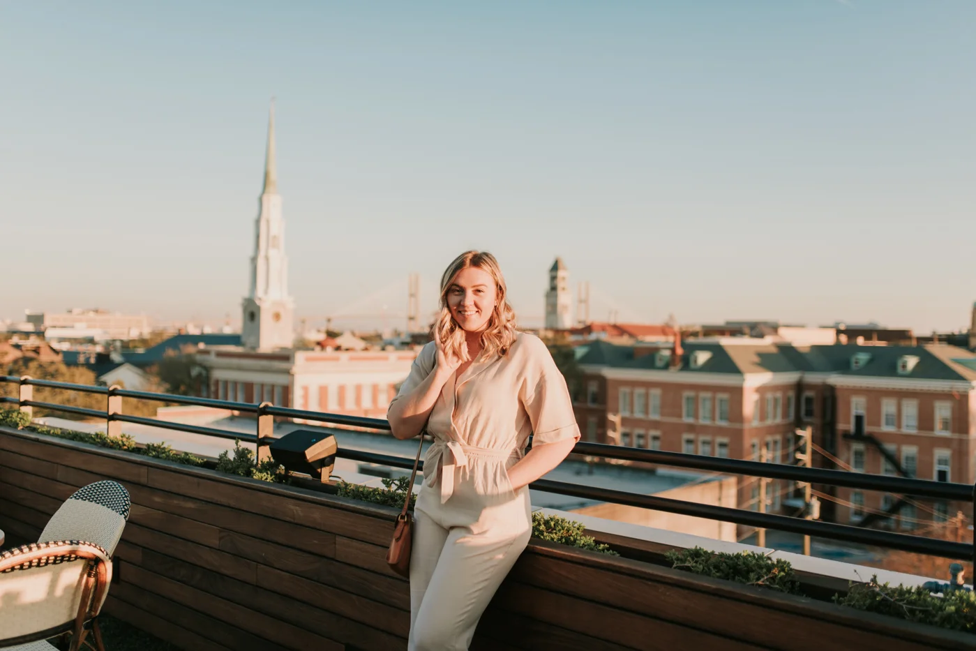 The rooftop view from Perry Lane Hotel