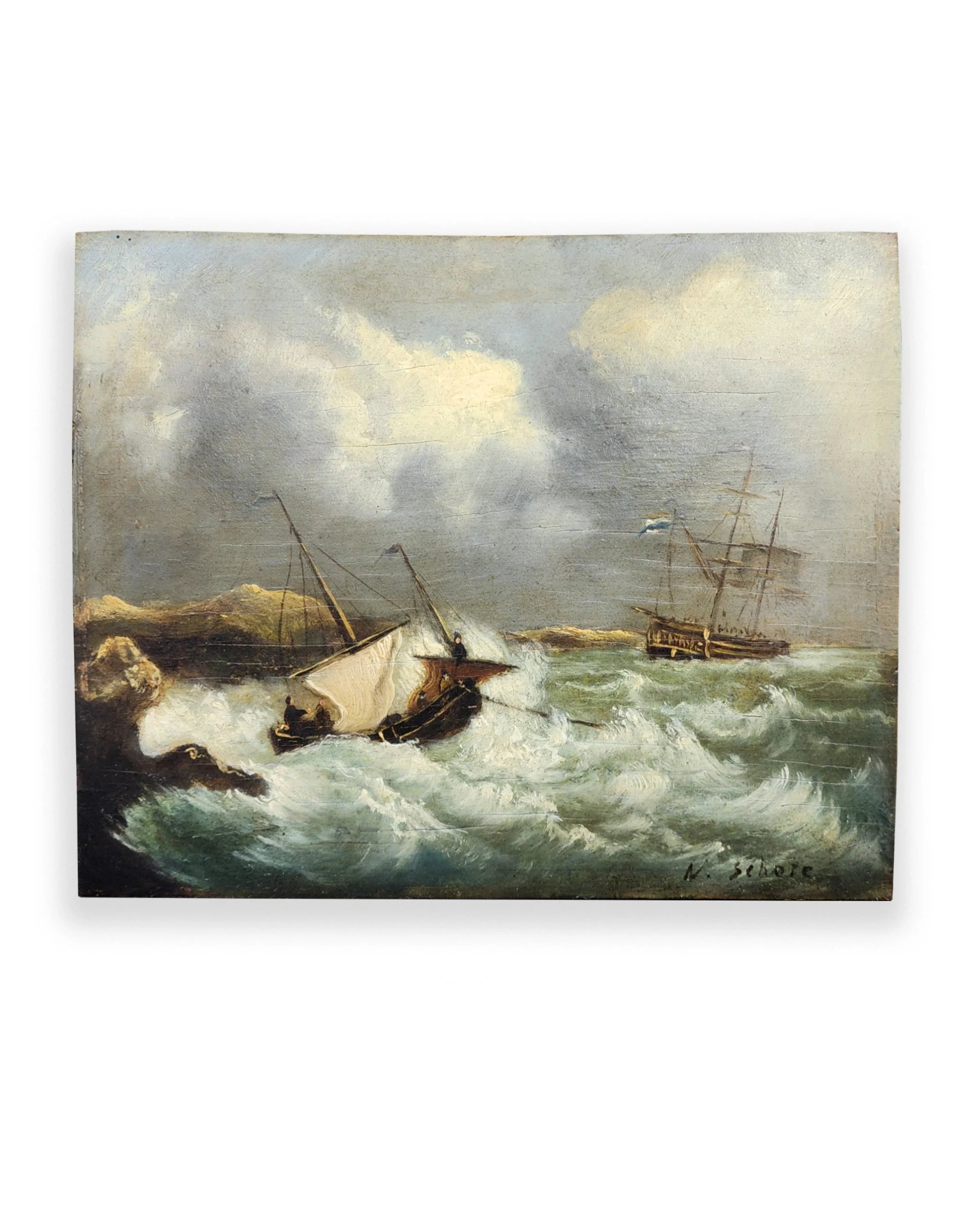 82757 Hackley Two Ships on a Rough Sea by N Schote AFT txt.jpg