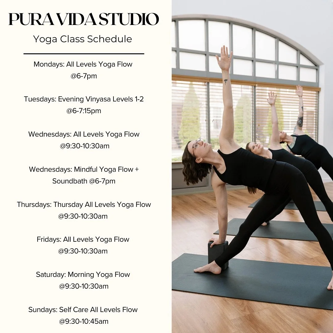 Join our weekly yoga sessions at Pura Vida! Where every class is designed with heart, intention, and purpose✨

Whether you&rsquo;re a seasoned yogi, an aerialist looking to cross-train and build balance on the ground to enhance your time in the air, 