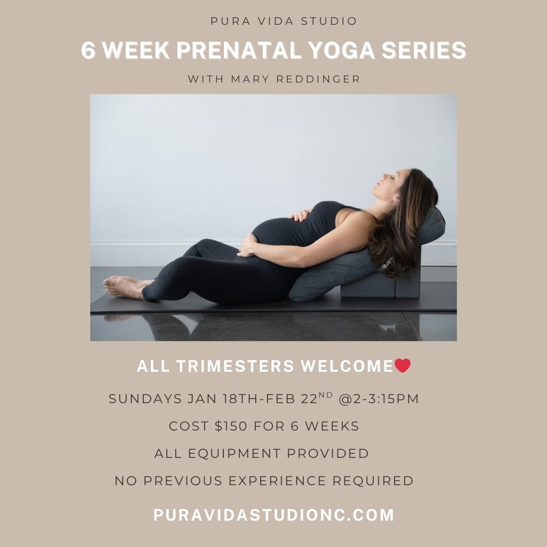 JAN-FEB 6 WEEK PRENATAL YOGA SERIES 🤍

Join us for a nurturing 6 Week Prenatal Yoga Series designed to support you through every stage of pregnancy! No previous yoga experience required. 

Each Sunday, we&rsquo;ll begin with a gentle check-in before