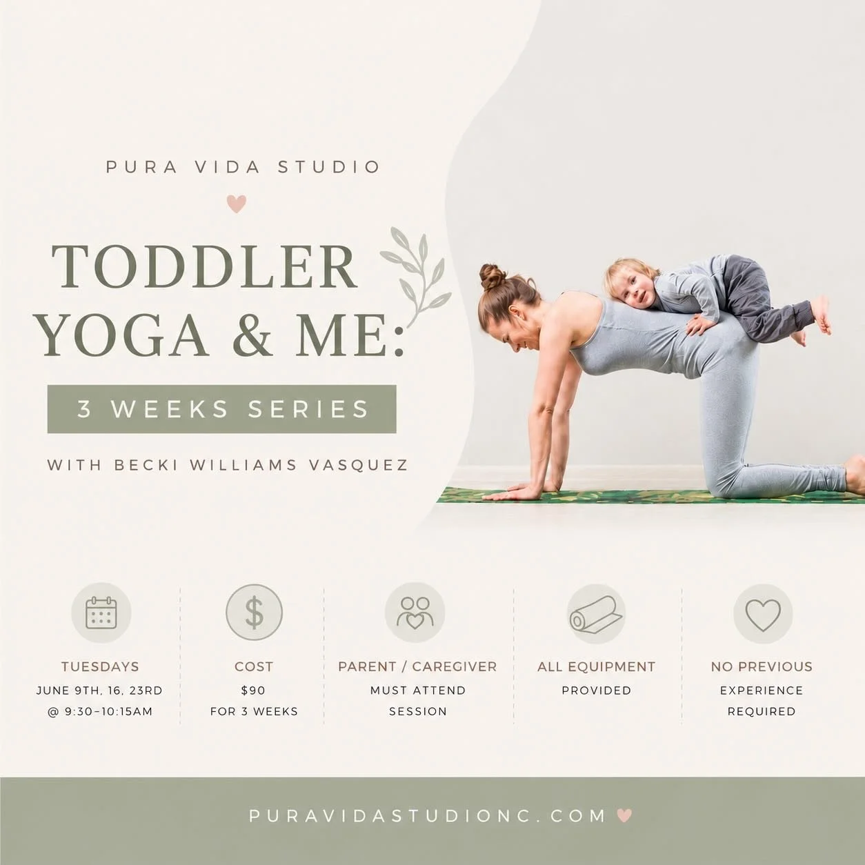 Move, Play &amp; Yoga Together! 🧘🏻&zwj;♀️👧🏽📚

Join us for a special 3-week Toddler Yoga &amp; Me series designed for children ages 2&ndash;4 and their caregiver! Through yoga poses, music, stories, movement games, and mindfulness activities, lit