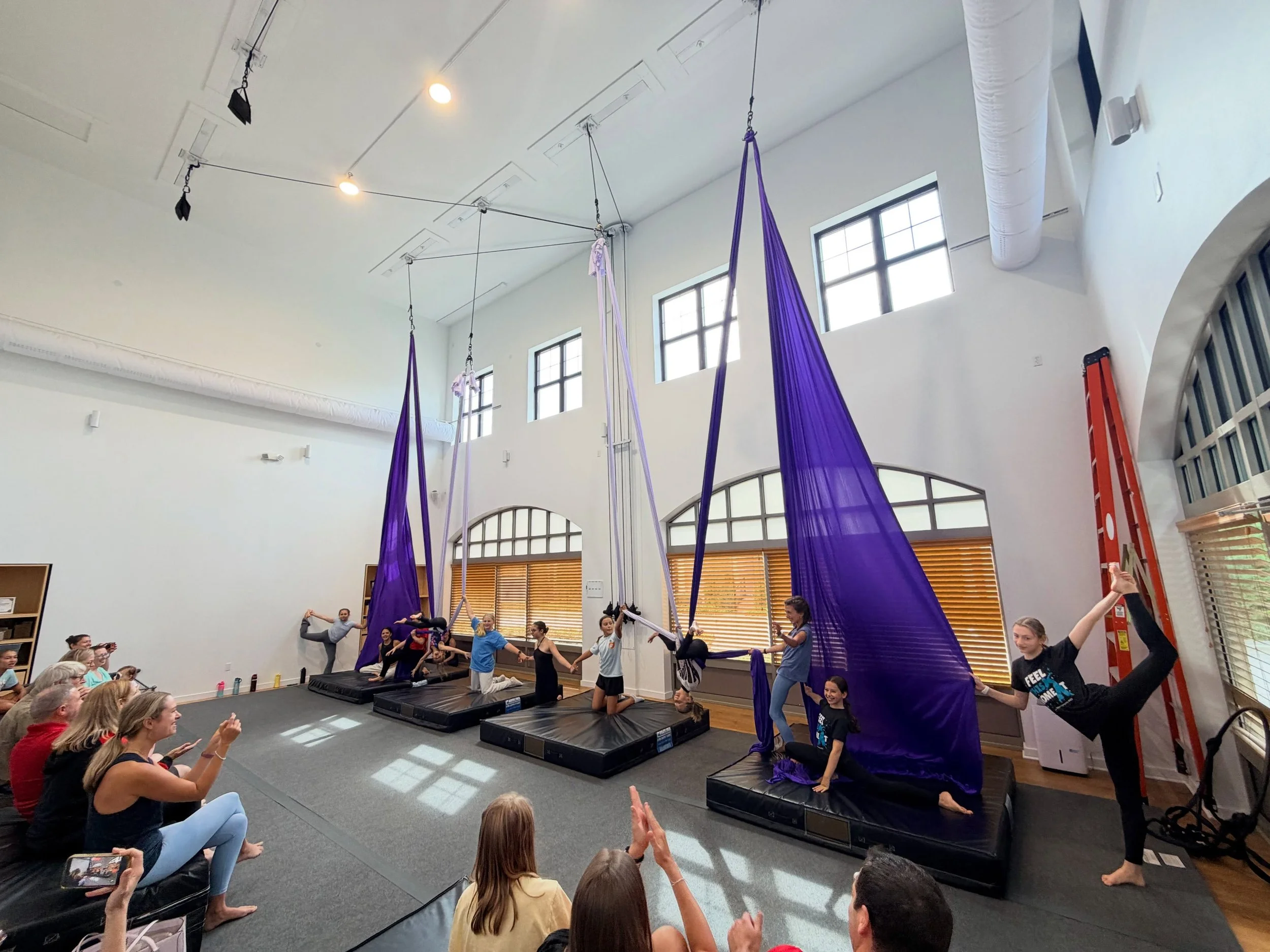 The most unforgettable week of your child&rsquo;s summer is in our Pura Vida aerial camp🤸🏻&zwj;♀️

Still searching for the perfect summer camp? We have just a few spots remaining in our:
🤸 Kids Camp (Ages 5&ndash;8)
💜 Youth Camp (Ages 9&ndash;14)