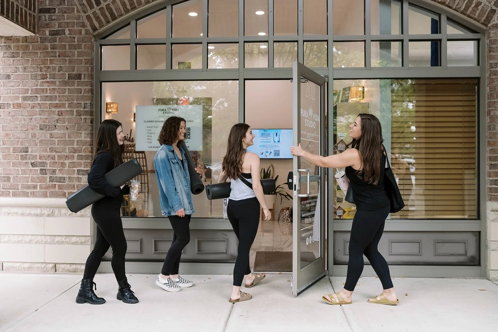 Okay, but what if you actually tried the yoga or aerial class you keep thinking about? 👀

You know the one.

The yoga class you&rsquo;ve been meaning to take.
The aerial class you keep watching videos of thinking, &ldquo;I want to try that&hellip;&r