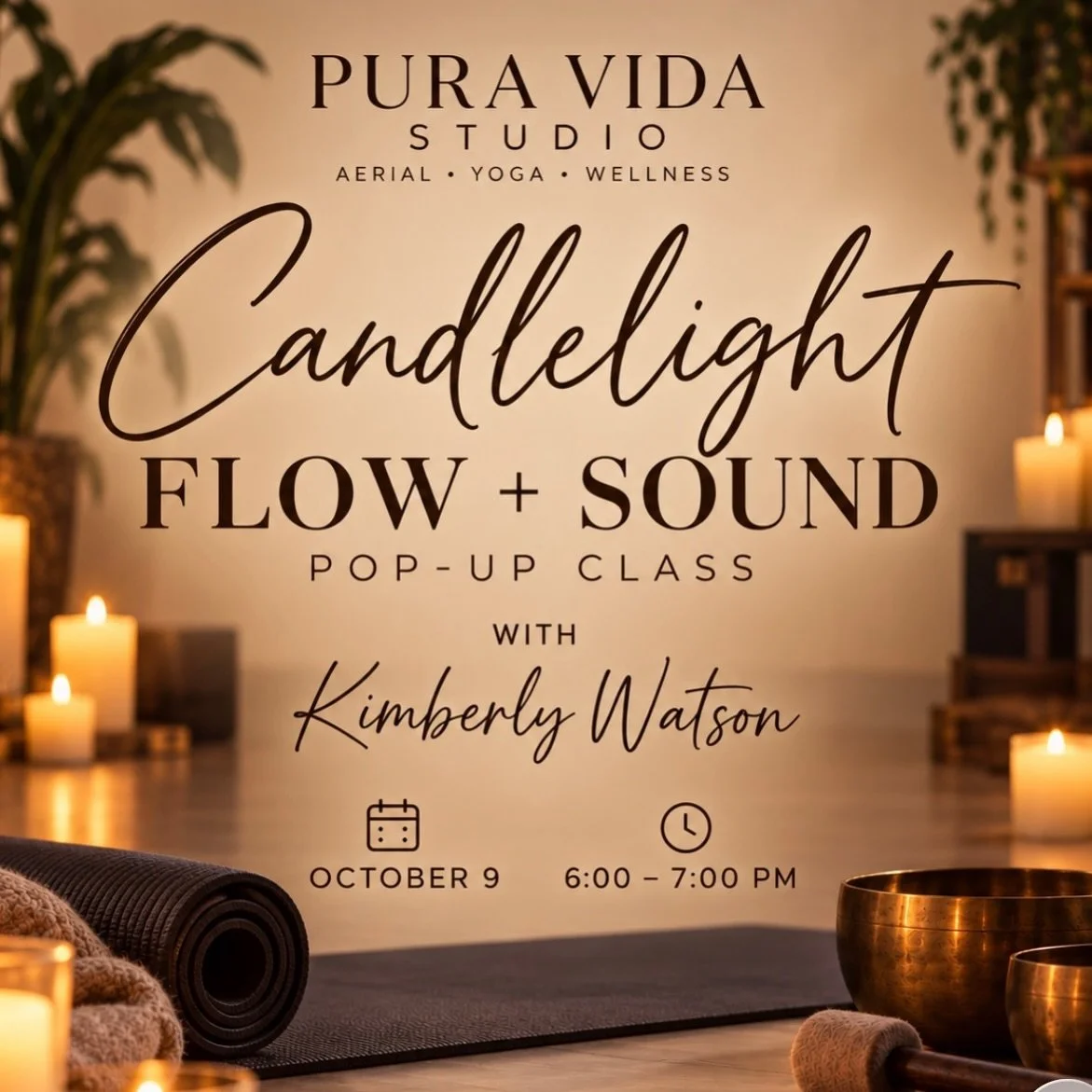 As we settle into crisp weather &amp; all the cozy fall vibes, give yourself an evening to slow down for this special pop up Friday class 🍂✨

Join us for a special Candlelight Flow &amp; Sound Pop-Up Class, a feel-good, all-levels yoga flow surround