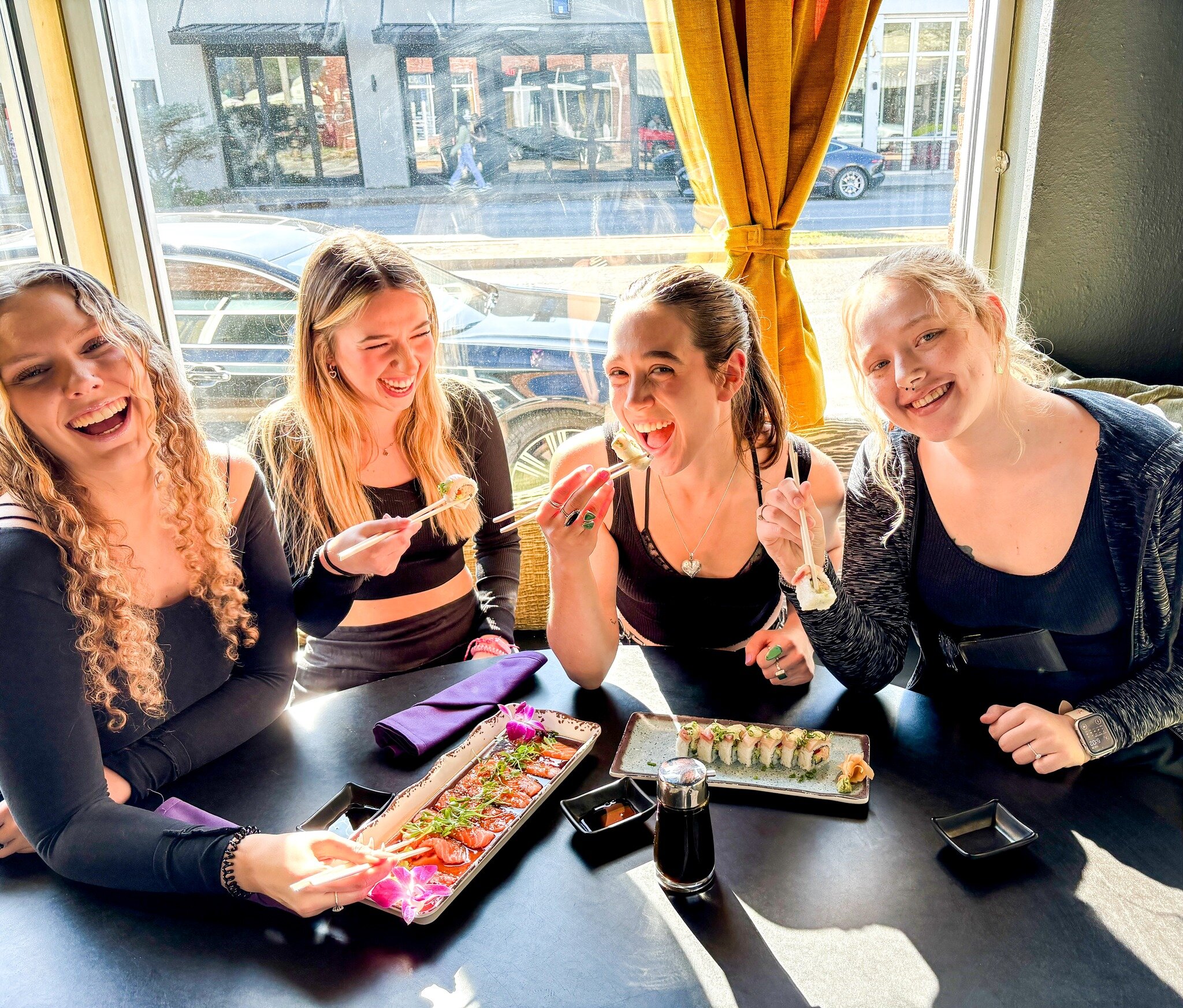 You can sit with us. On Wednesdays, we only eat Sushi. #tulsafoodie #tulsaeats #brooksidetulsa