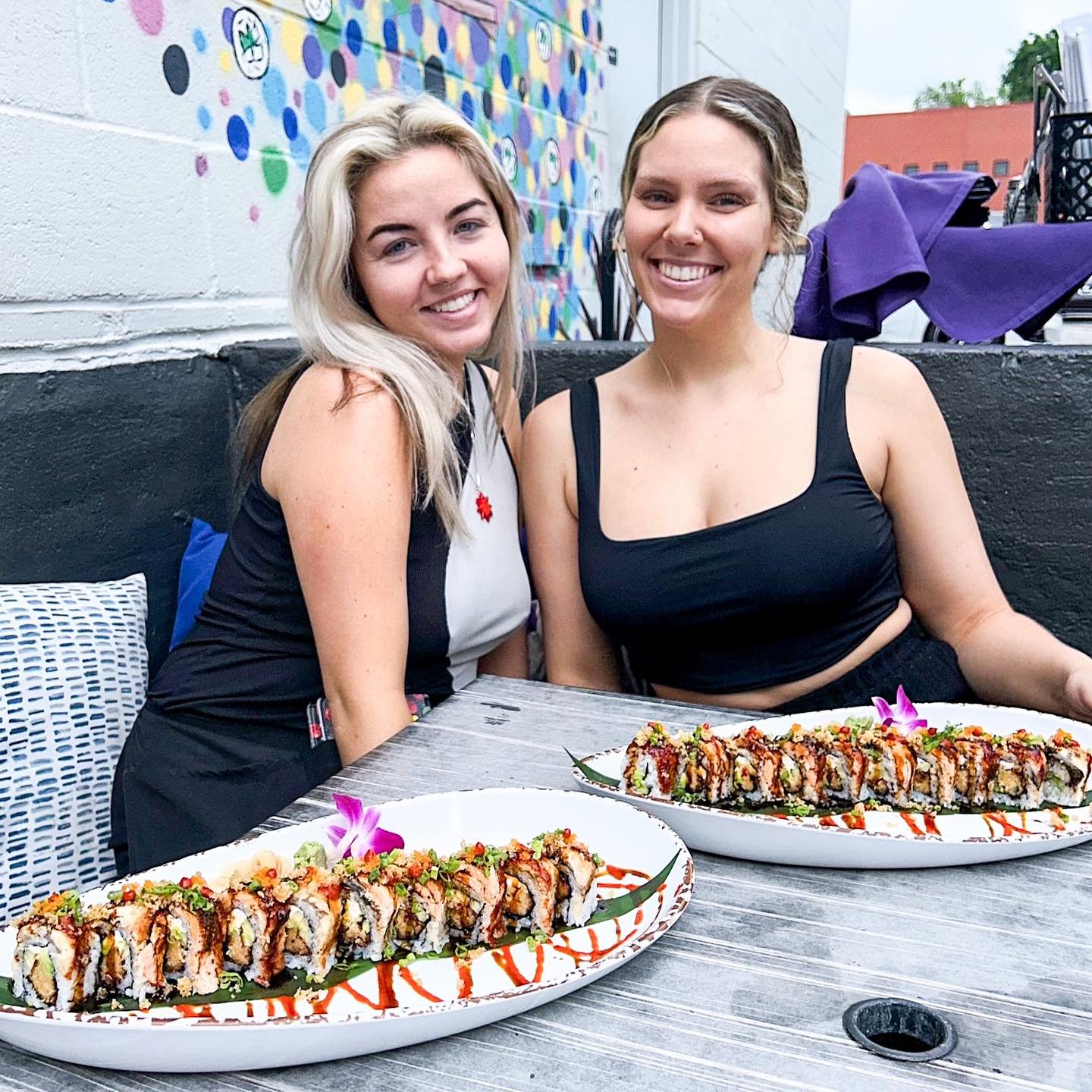 Today&rsquo;s forecast&hellip;.sushi on the patio | #sushivibes  #tulsabites #tulsafoodie #brooksidetulsa
