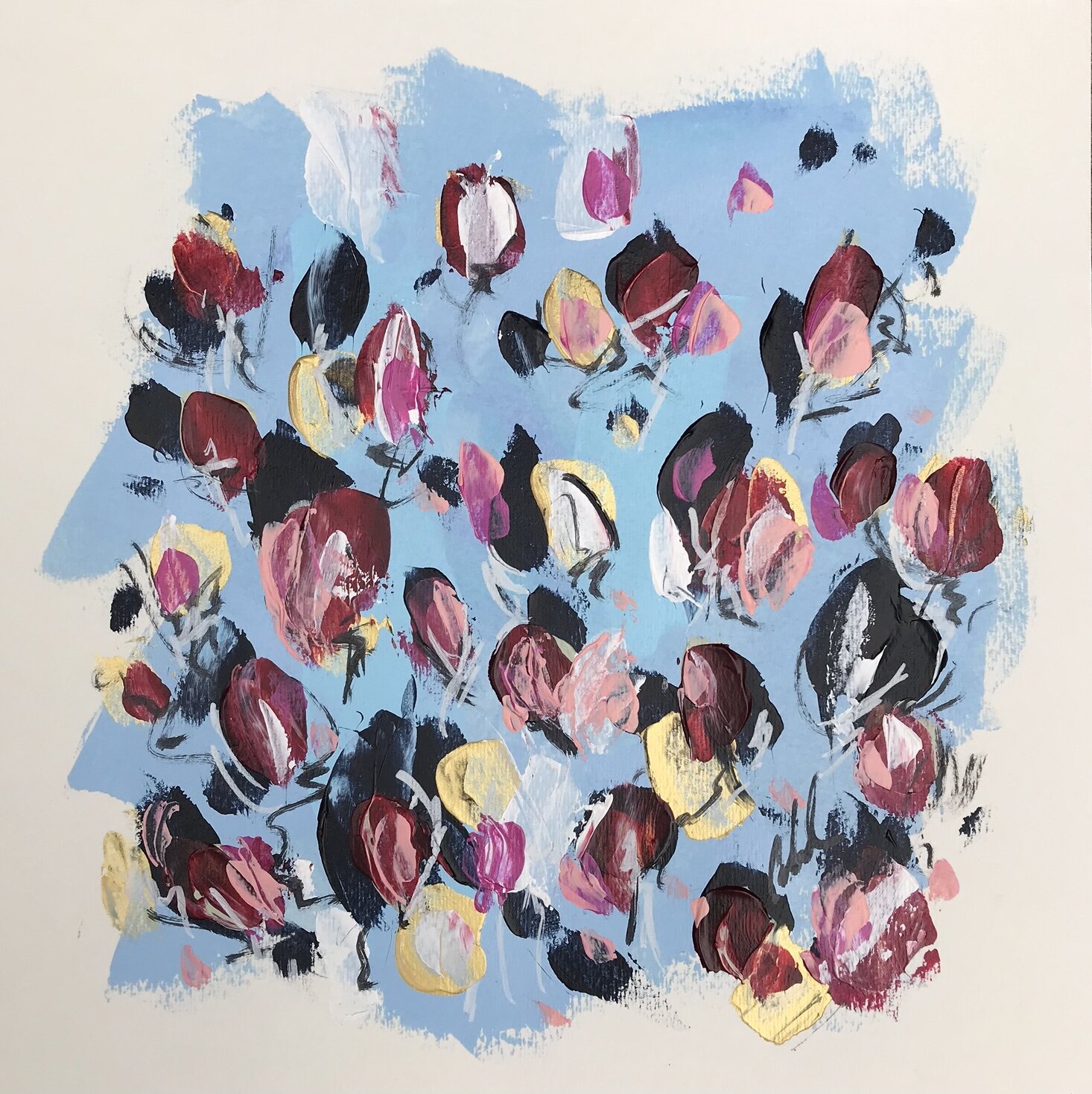 PLUM BLOOM 12X12 - $84