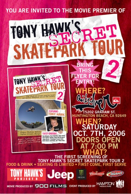 Tony Hawk’s “Secret Skatepark Tour"