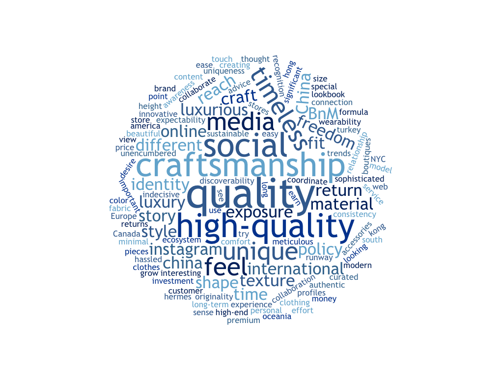 Word cloud of consolidated interviews.