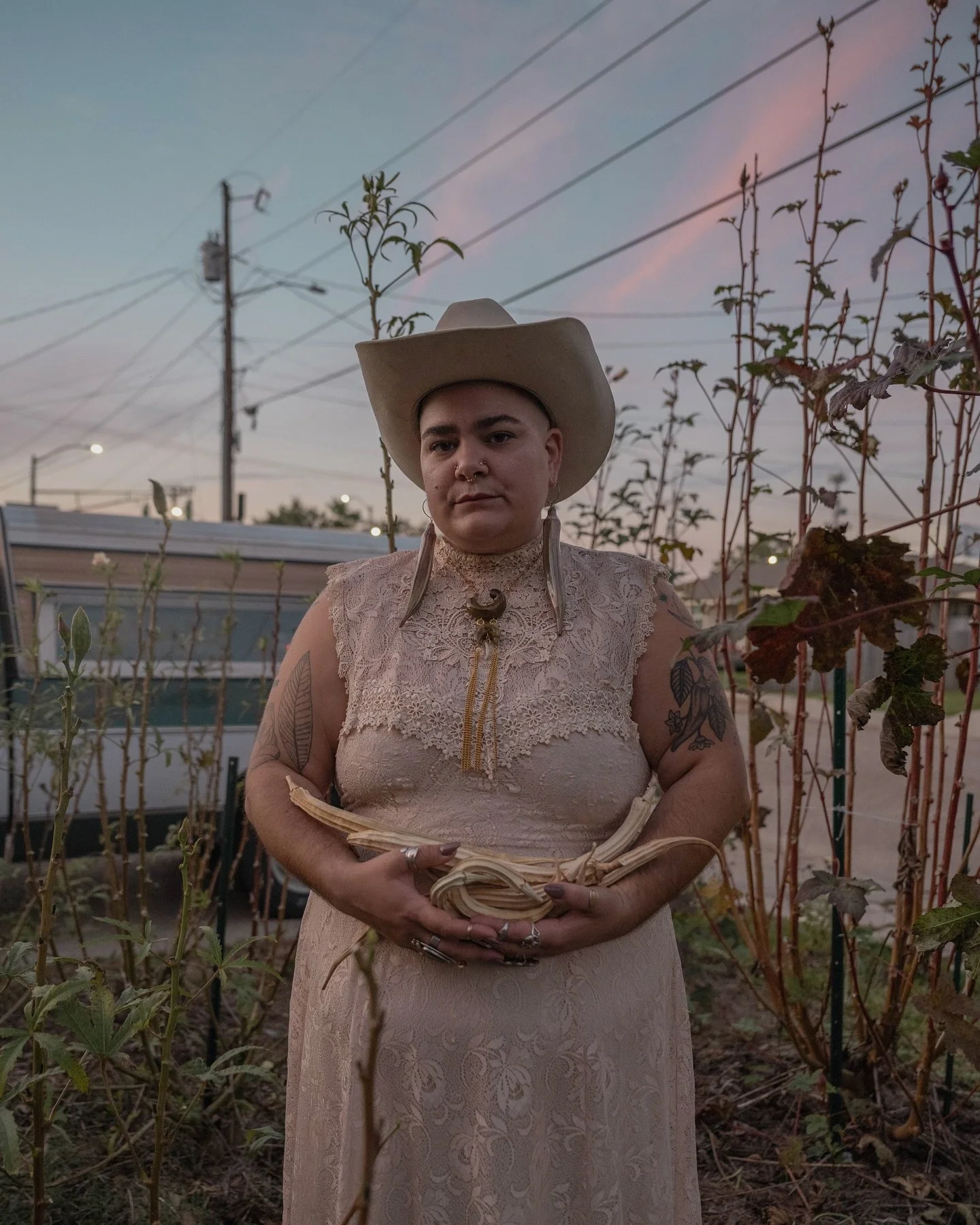 &bull; zozo huval / @gombo.atelier portraits we made together in collaboration with @thefrog_studio last november at the end of okra season, whose work is &ldquo;cosmically aligned to provide a voice for the knowledge that is inherent in our landscap