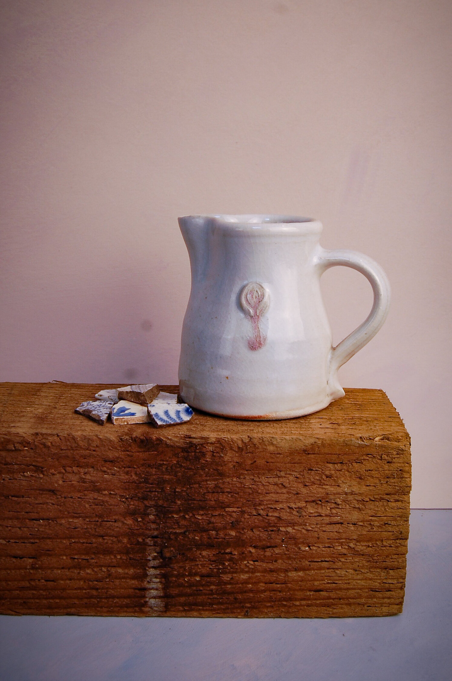'Pink bud sprig' milk jug