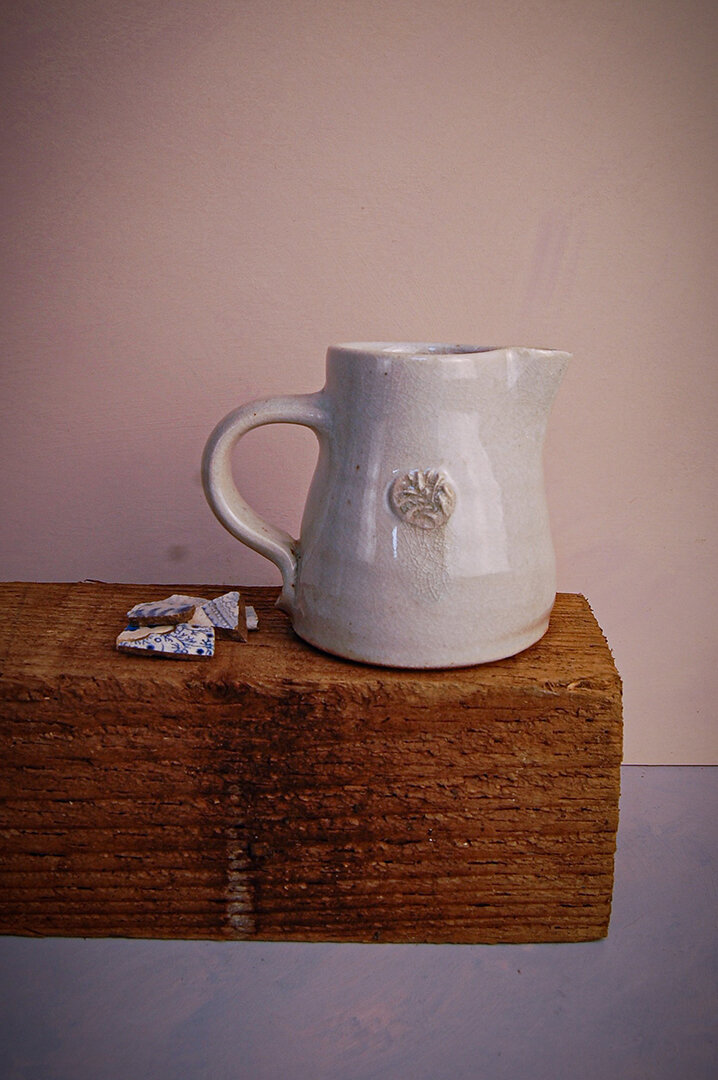 'Green leaf sprig' milk jug