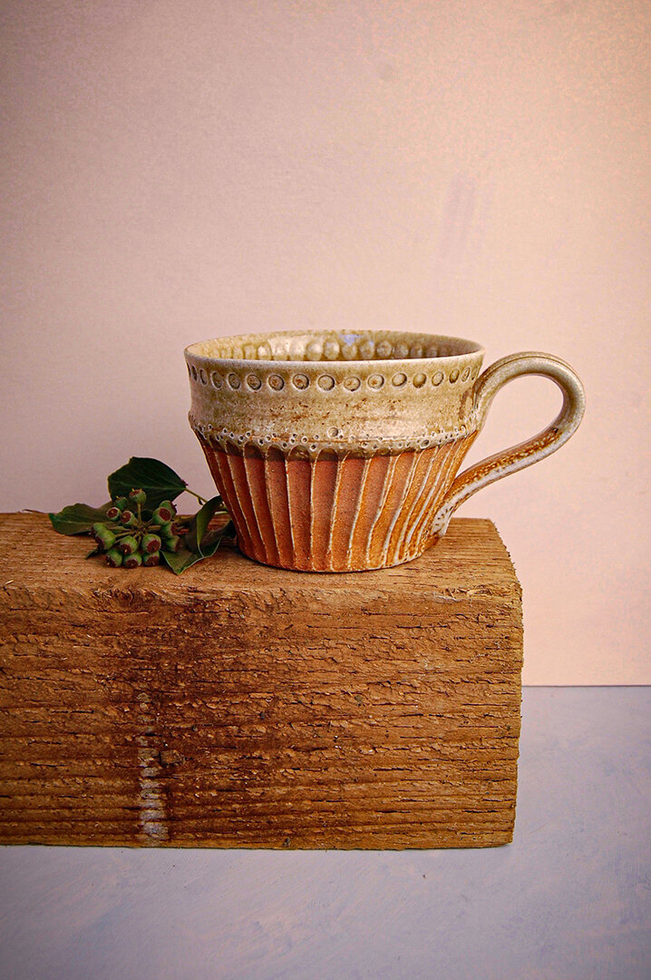 Fluted cappuccino cup