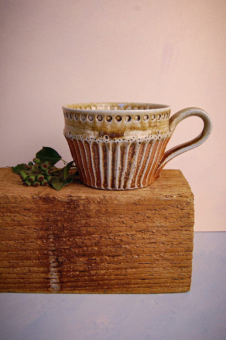 Fluted cappuccino cup