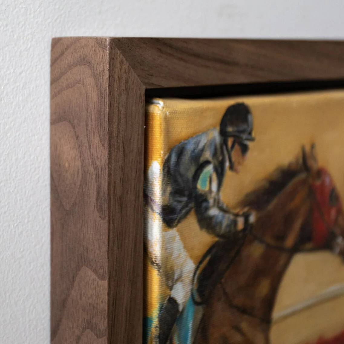 Walnut Floating Canvas Frame - Natural Soft Gloss Finish