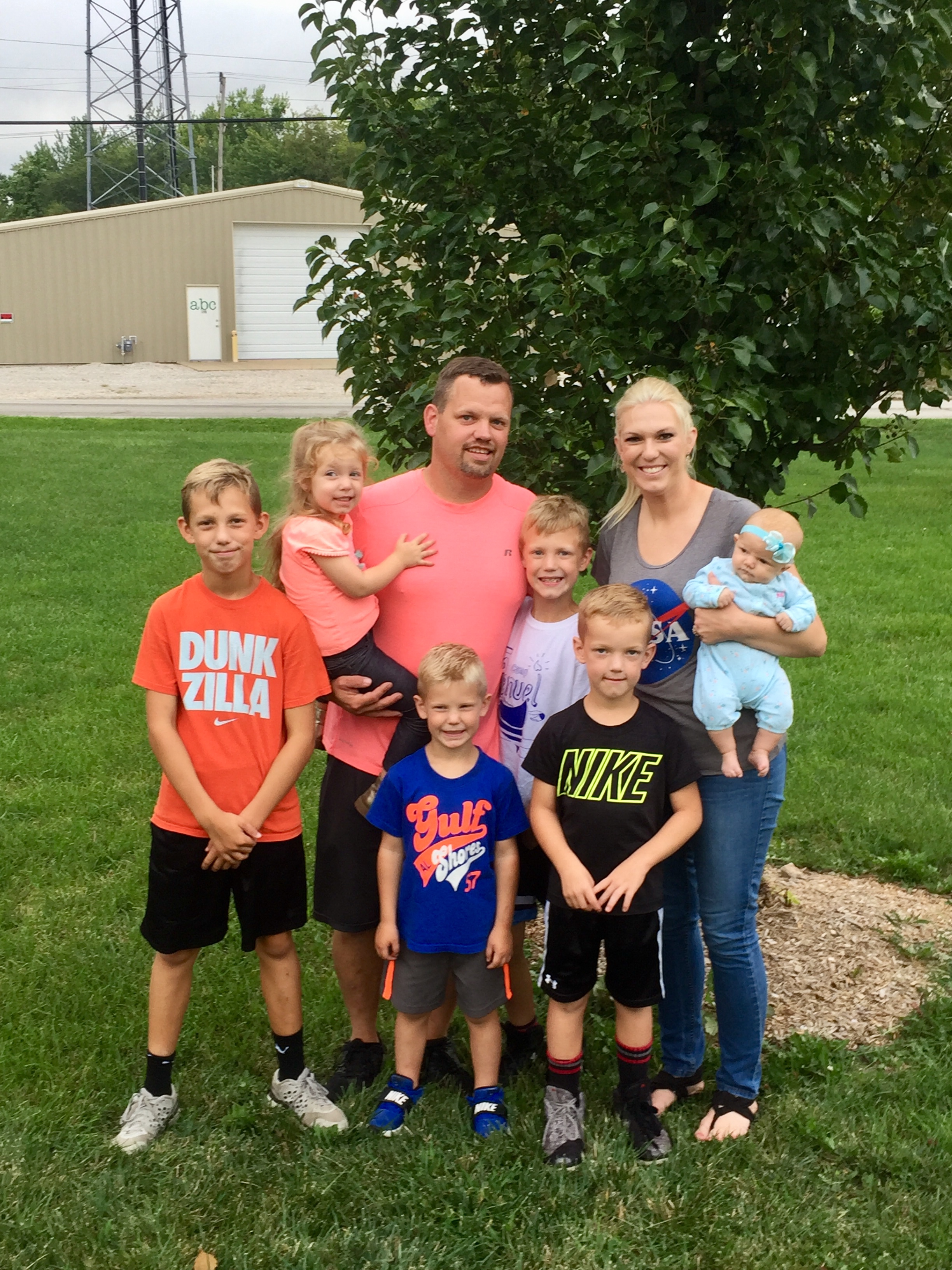 Kimmy Meyer with her beautiful family. Is a pro-life princess, mom and blogger. Check out her blog here..