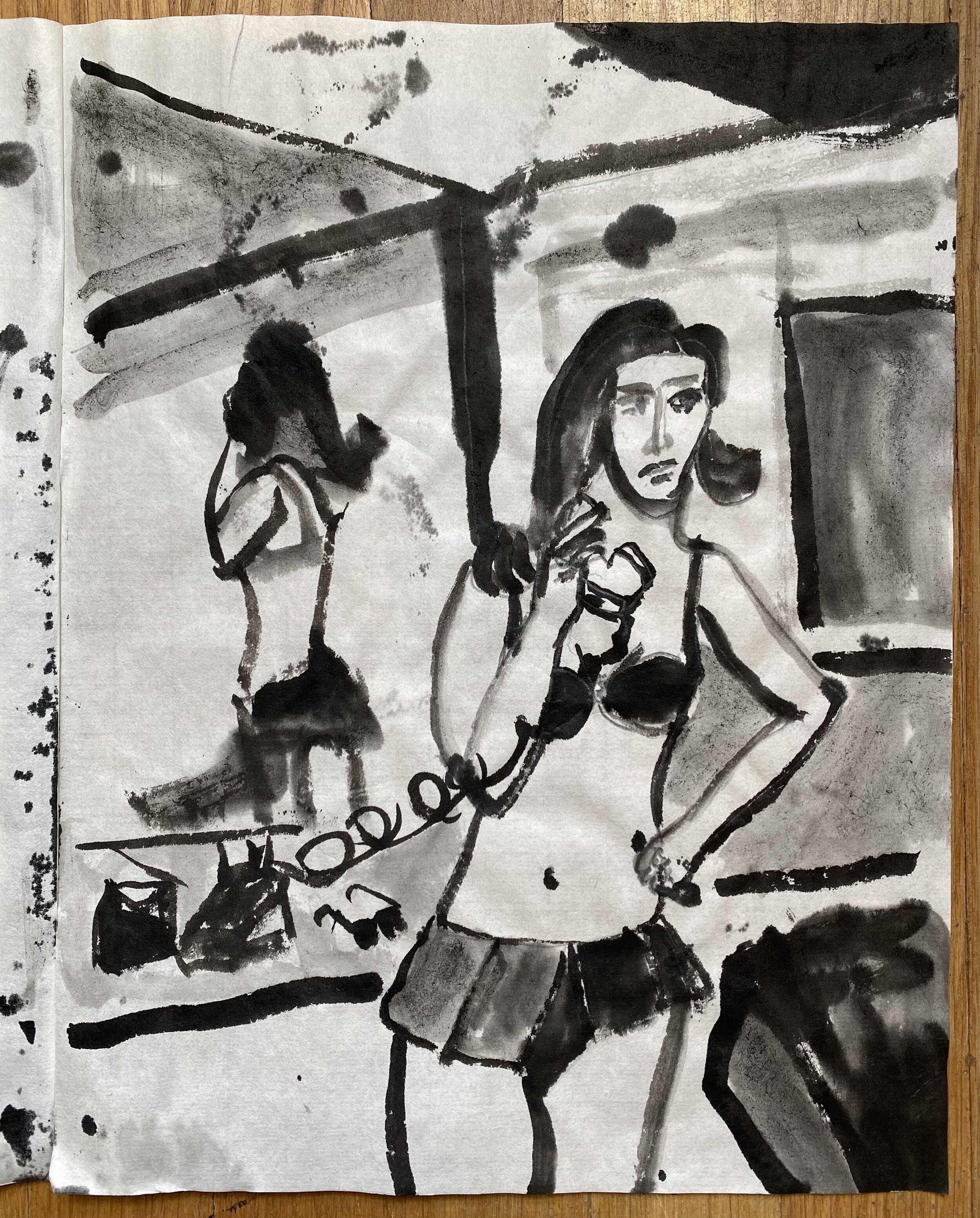 Girl+on+the+Phone+13.75%22+x+10.5%22+watercolor+on+paper.jpg