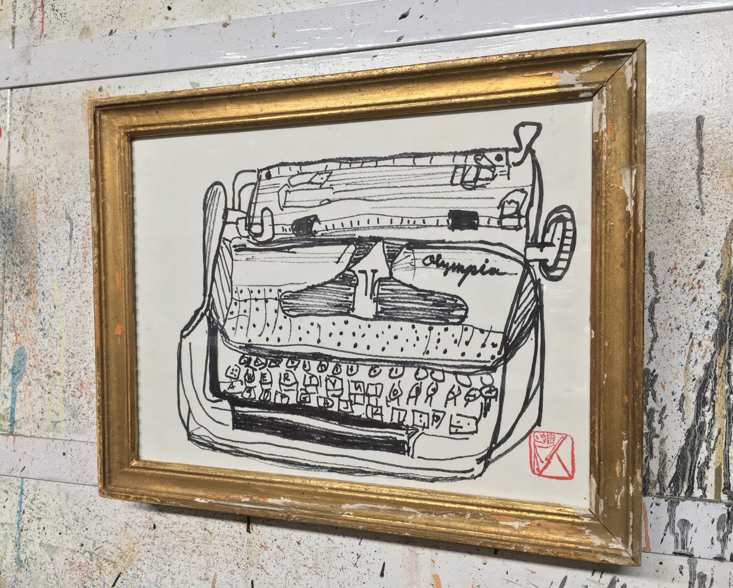 Typewriter+10.5x13.5x1+ink+paper+framed.jpg
