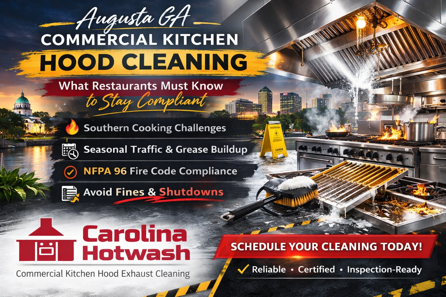 Augusta GA Commercial Kitchen Hood Cleaning: What Restaurants Must Know to Stay Compliant