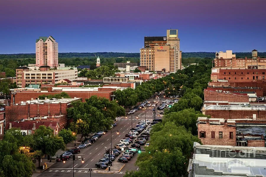 Augusta Georgia skyline near Savannah River representing commercial kitchen hood cleaning services in Augusta GA