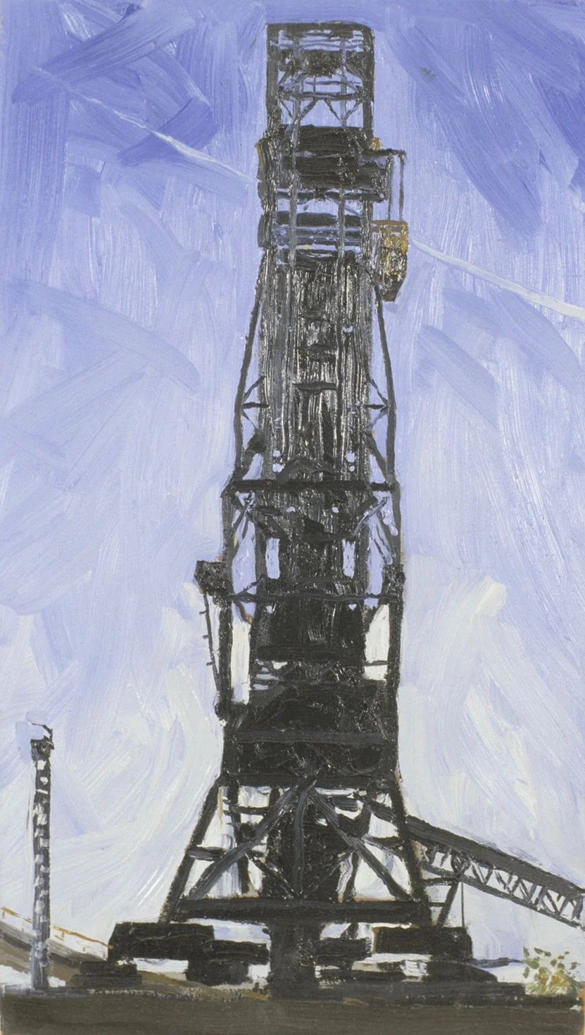 Study for Conrail Coal Loader 15x8" Oil on panel